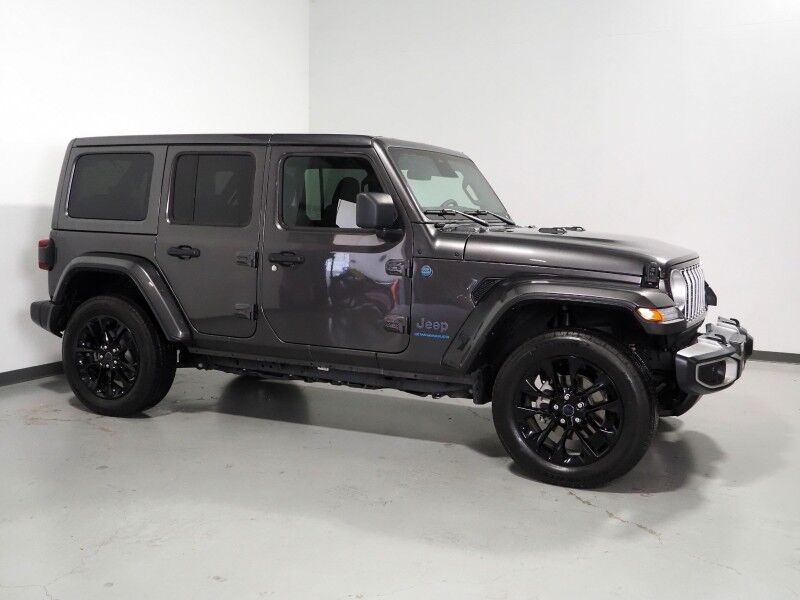 2025 Jeep Wrangler 4xe Sahara *BODY-COLORED 3-PIECE HARD TOP, ADAPTIVE CRUISE, SAFETY ALERTS, BACKUP-CAMERA, COLOR TOUCHSCREEN, HEATED SEATS/STEERING, REMOTE START, KEYLESS ENTRY, 20 INCH ALLOYS, ANDROID & APPLE