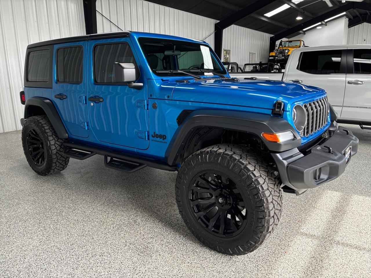 2025 Jeep Wrangler Sport, Leather, Lift, 20 Fuel Wheels, Only 5k Miles