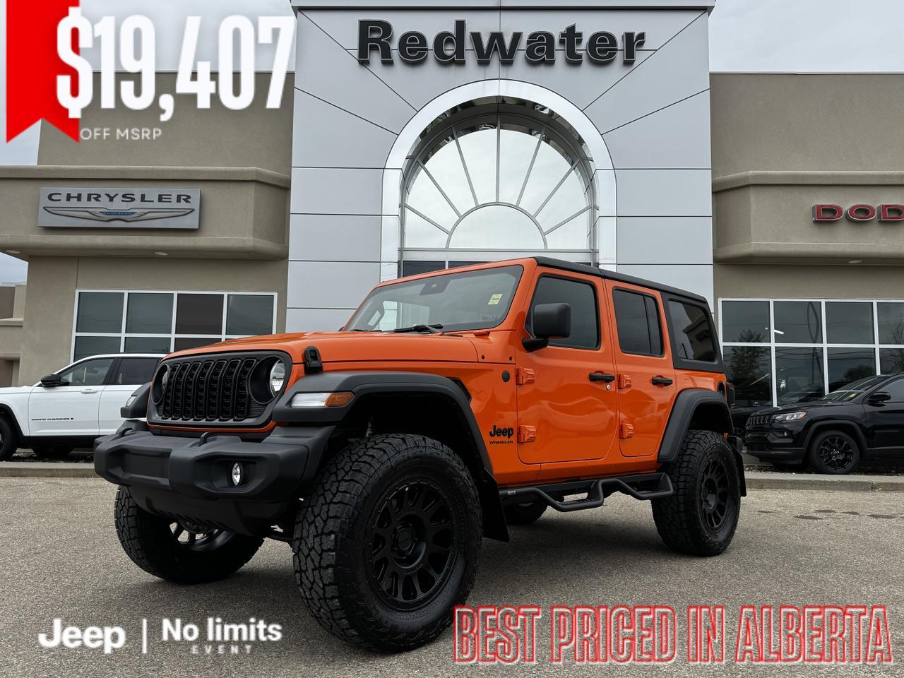 2025 Jeep Wrangler Sport S 4x4 | JEEP-O-LANTERN | Rig Ready Wrangler  | 4 Door | Hardtop | Heated Seats | Remote Start
