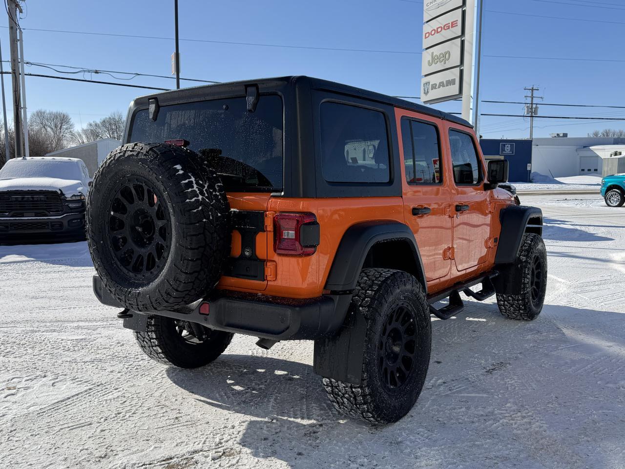 2025 Jeep Wrangler Sport S 4x4 | JEEP-O-LANTERN | Rig Ready Wrangler  | 4 Door | Hardtop | Heated Seats | Remote Start Redwater AB