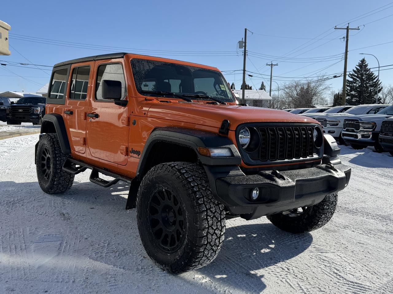 2025 Jeep Wrangler Sport S 4x4 | JEEP-O-LANTERN | Rig Ready Wrangler  | 4 Door | Hardtop | Heated Seats | Remote Start Redwater AB