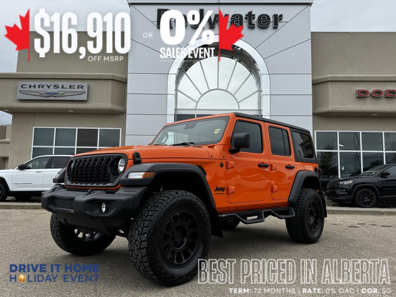 2025 Jeep Wrangler Sport S 4x4 | JEEP-O-LANTERN | Rig Ready Wrangler  | 4 Door | Hardtop | Heated Seats | Remote Start