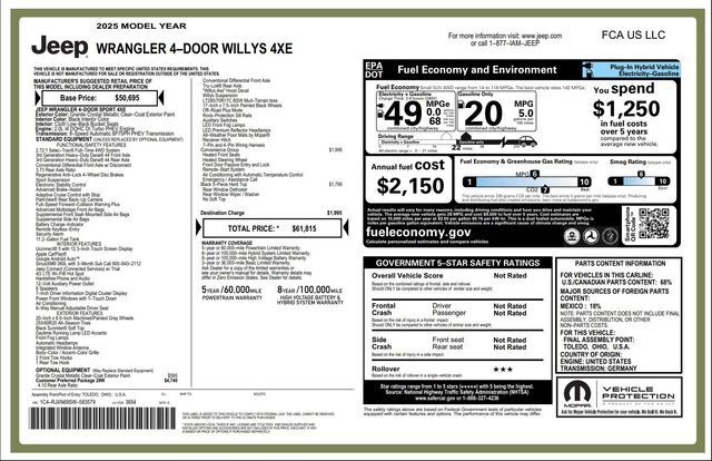 2025 Jeep Wrangler Willys 4xe West Burlington IA