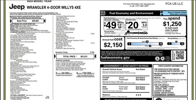 2025 Jeep Wrangler Willys 4xe West Burlington IA