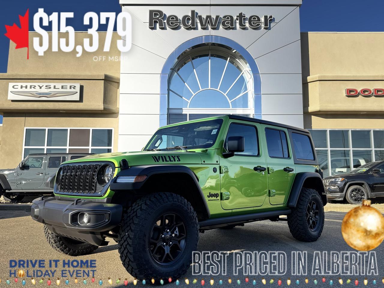 2025 Jeep Wrangler Willys Sport 4x4 | V6 | 4 Door | Freedom Hardtop | Heated Seats