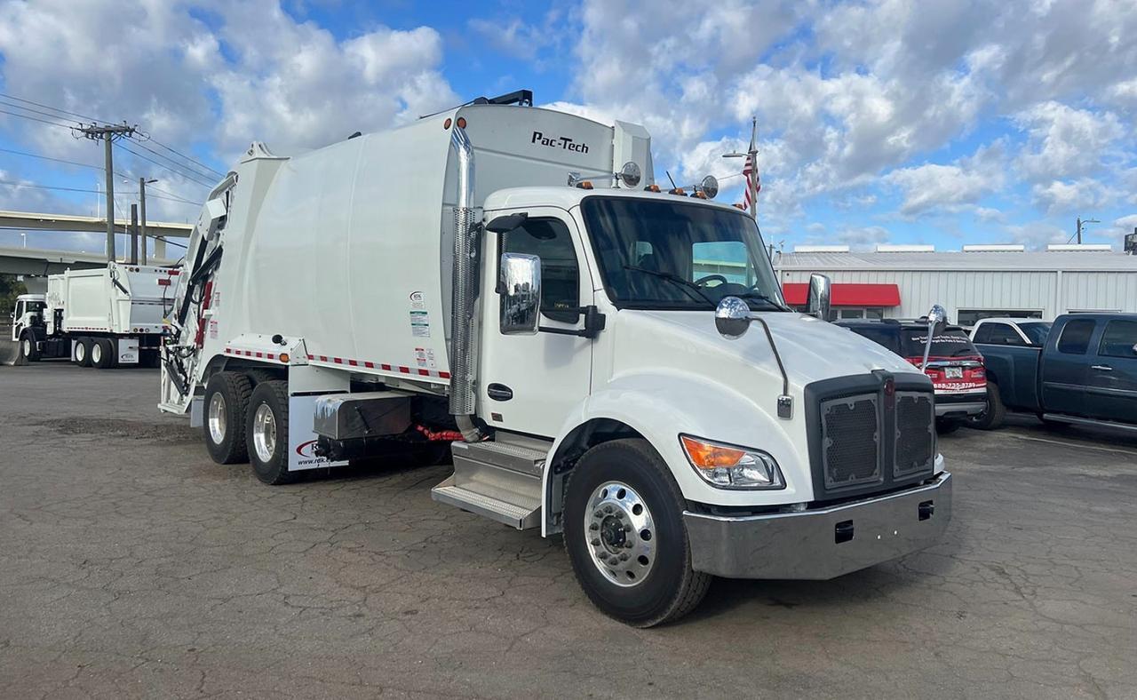 2025 Kenworth T480 25 Yard Pac Tech Rear Loader Garbage Truck Tampa FL