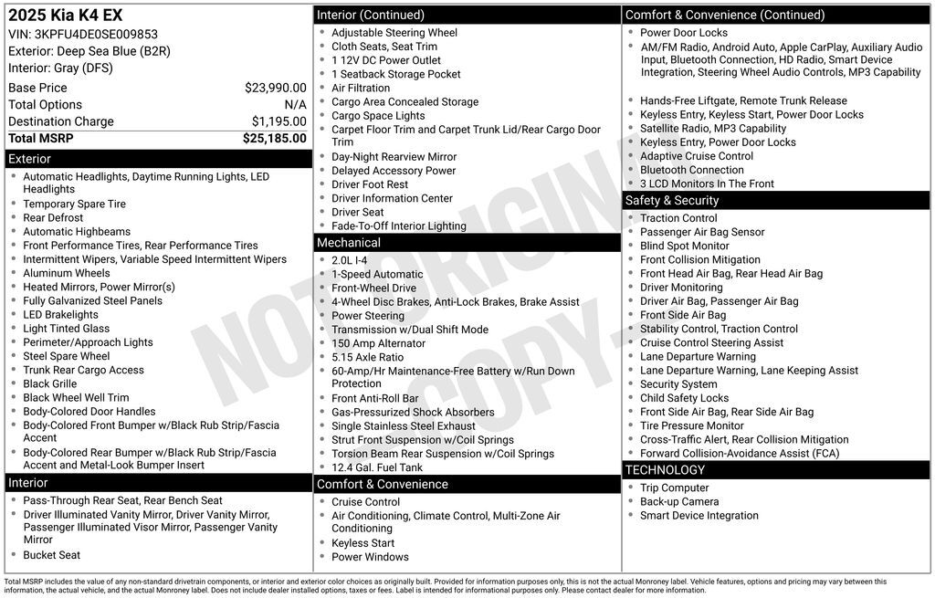 2025 Kia K4 EX Akron OH