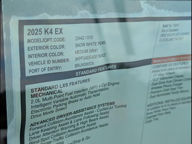 2025 Kia K4 EX Chattanooga TN