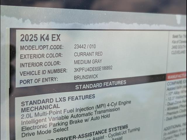 2025 Kia K4 EX Chattanooga TN