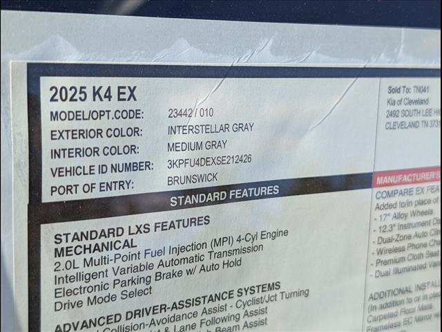 2025 Kia K4 EX Chattanooga TN
