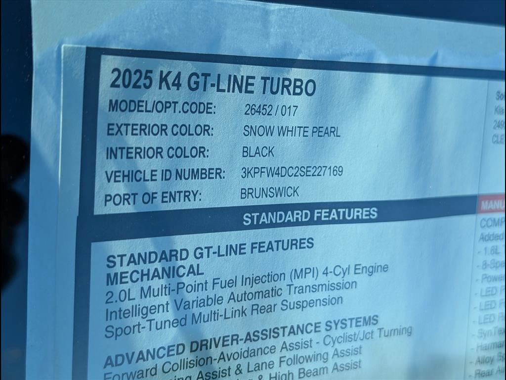 2025 Kia K4 GT-Line Turbo Chattanooga TN