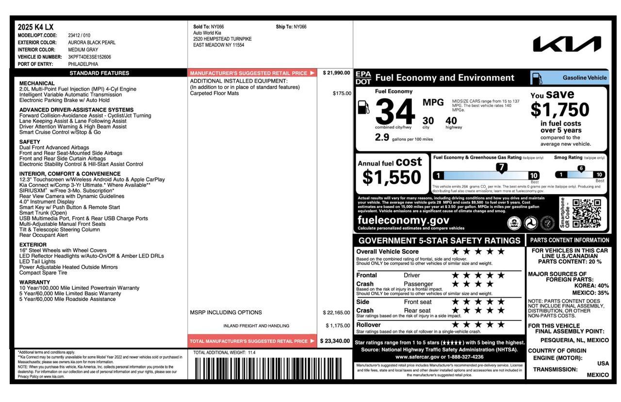 2025 Kia K4 LX Tallmadge OH