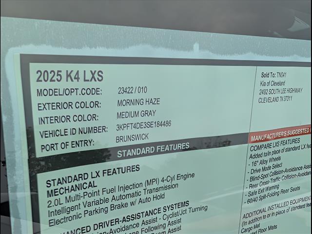 2025 Kia K4 LXS Chattanooga TN