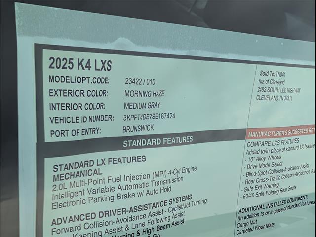 2025 Kia K4 LXS Chattanooga TN