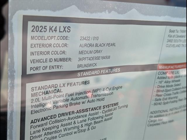 2025 Kia K4 LXS Chattanooga TN