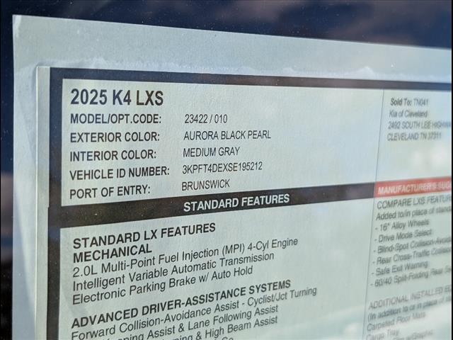 2025 Kia K4 LXS Chattanooga TN