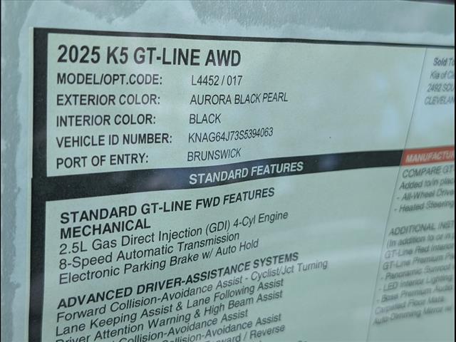 2025 Kia K5 GT-Line AWD Chattanooga TN