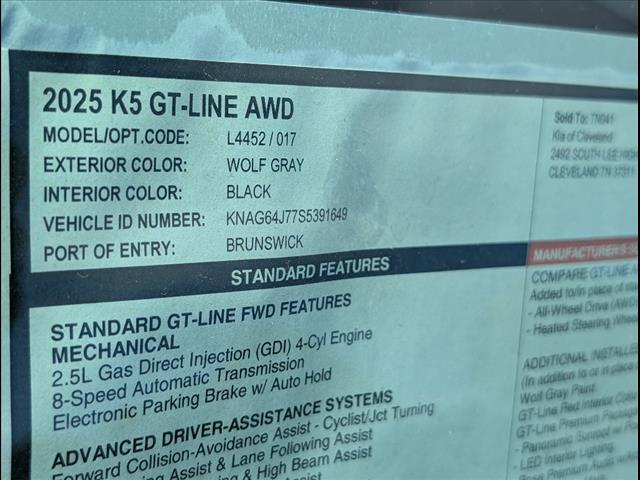 2025 Kia K5 GT-Line AWD Chattanooga TN