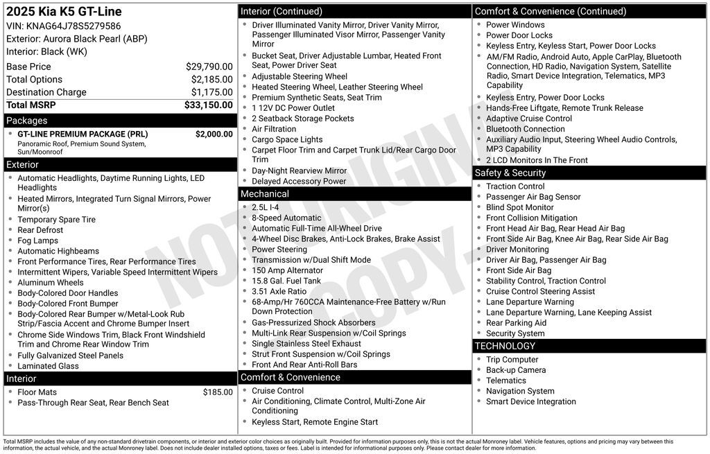 2025 Kia K5 GT-Line Akron OH