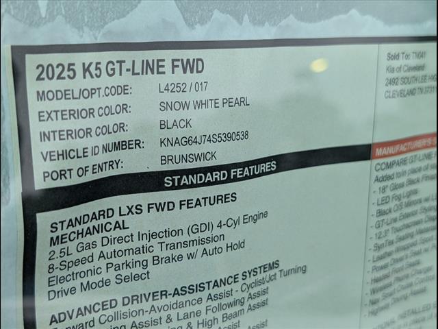 2025 Kia K5 GT-Line FWD Chattanooga TN