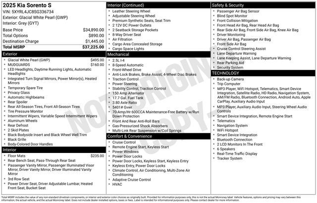 2025 Kia Sorento S Raleigh NC