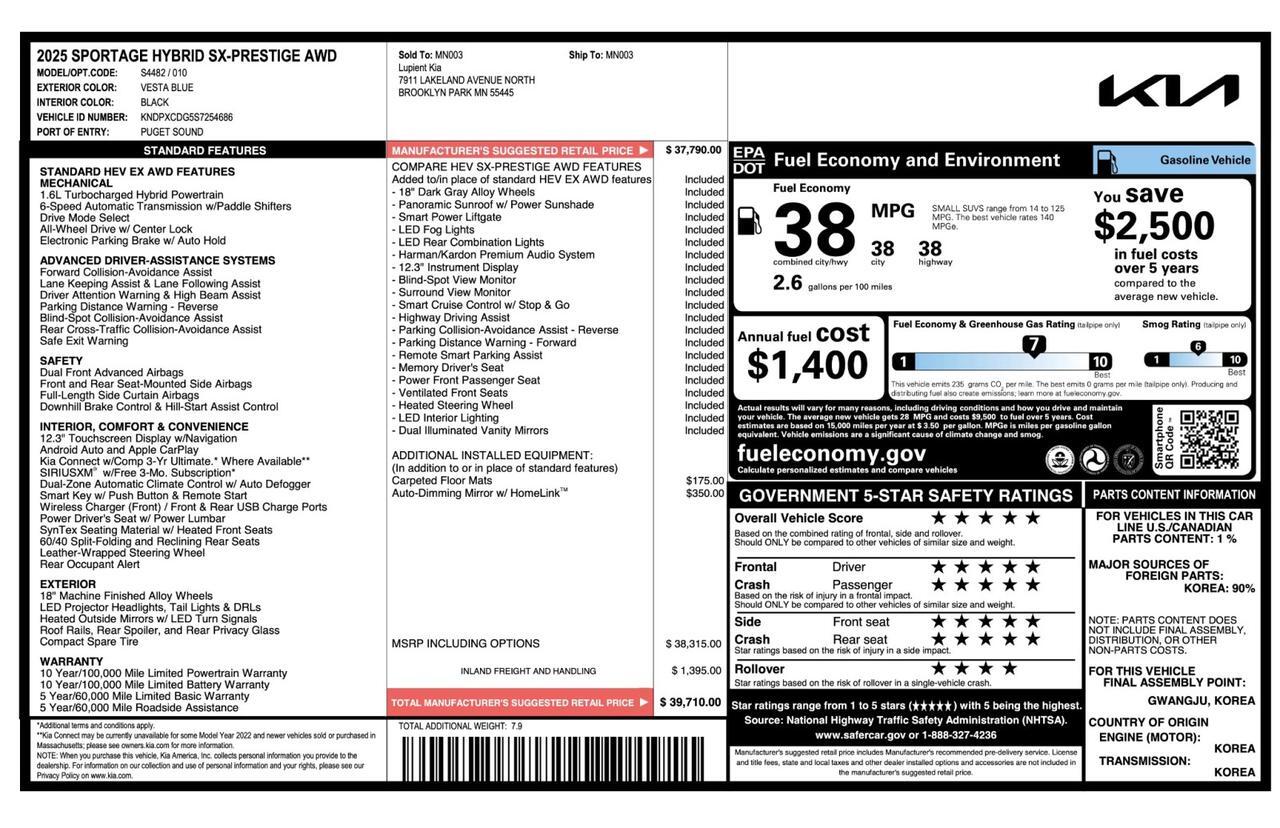 2025 Kia Sportage Hybrid SX-Prestige AWD Tallmadge OH