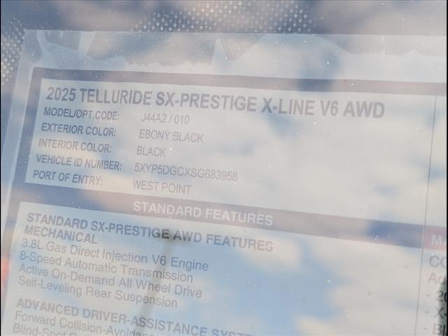 2025 Kia Telluride SX Prestige X-Line Chattanooga TN