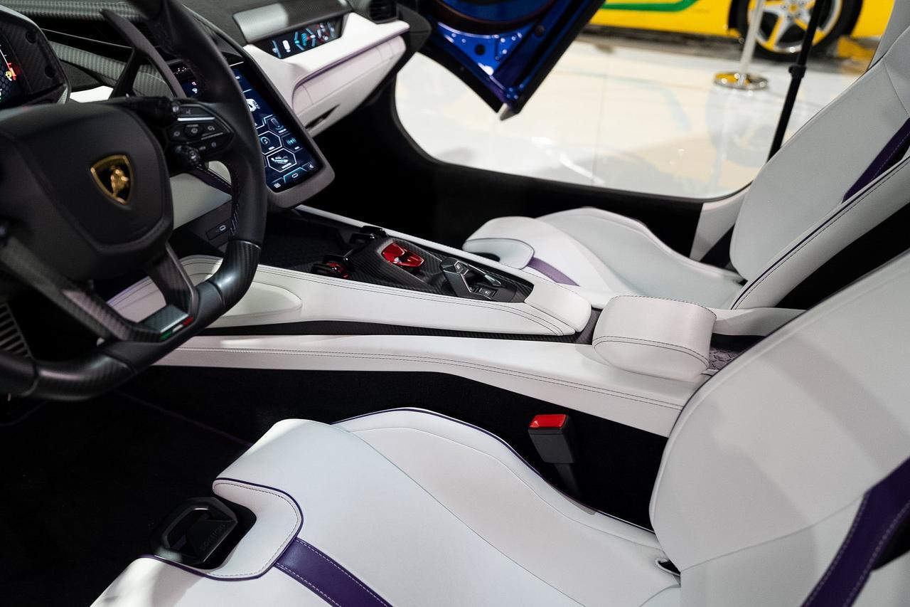 2025 Lamborghini Revuelto AD PERSONAM ALPHA BUILD! Blu Hal paint, Sportiva Bianco Leda/Viola Acutus interior AND MUCH MORE!! Fort Lauderdale FL