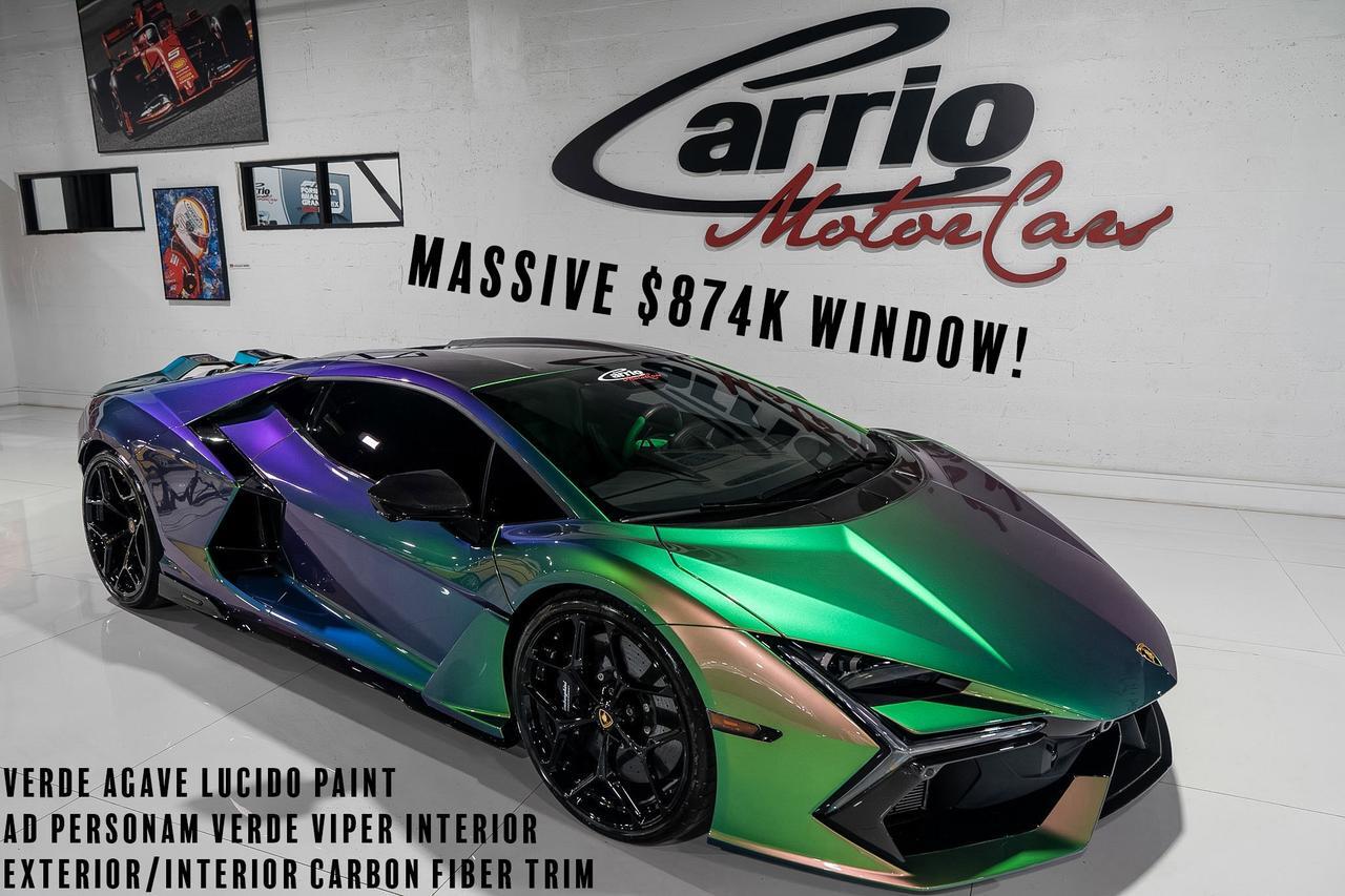 2025 Lamborghini Revuelto MASSIVE $874K WINDOW!! Verde Agave Lucido paint, Verde Viper interior, carbon galore AND MUCH MORE!!