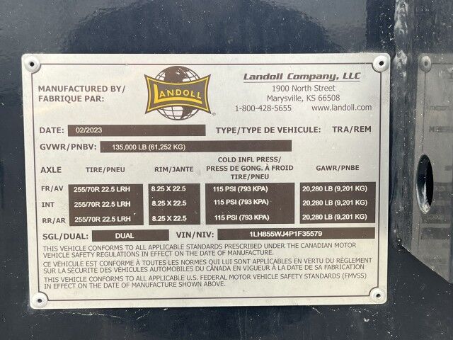 2025 Landoll 855E Detachable Trailer Miami FL