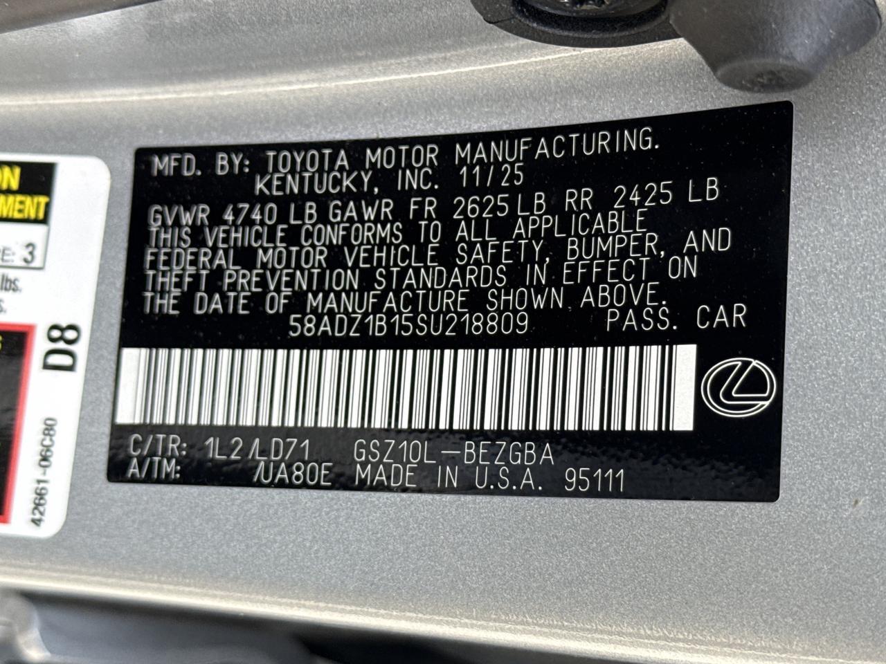 2025 Lexus ES 350 San Antonio TX