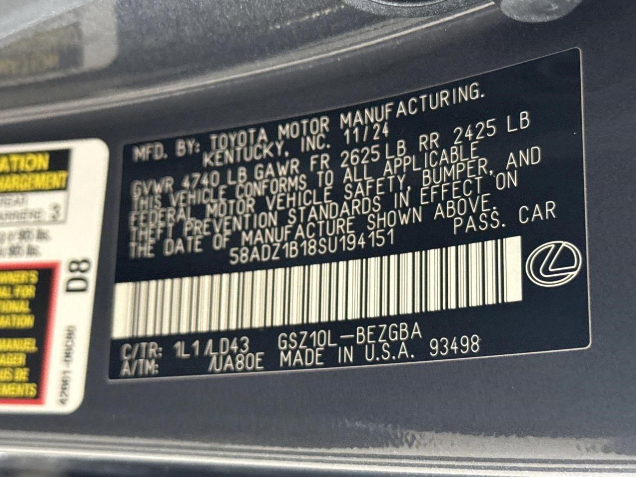 2025 Lexus ES 350 San Antonio TX