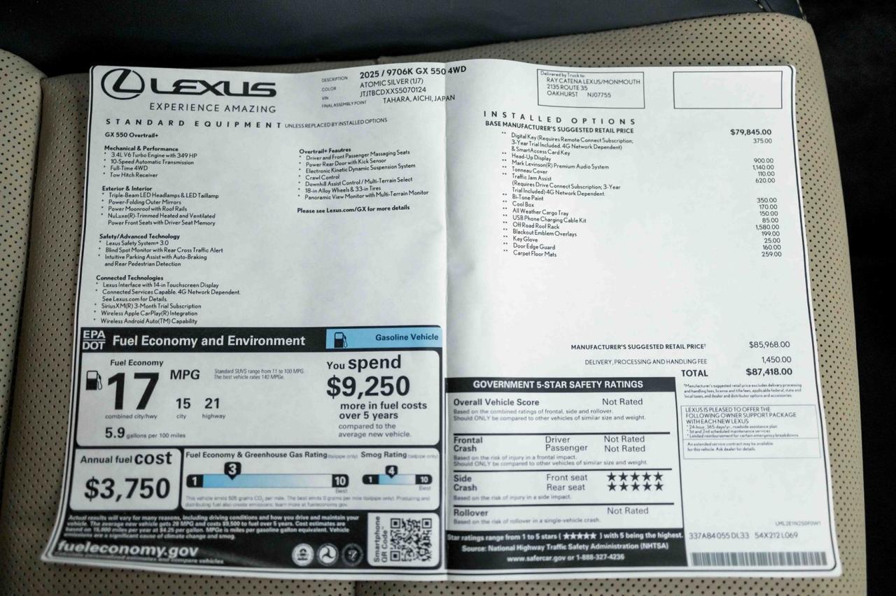 2025 Lexus GX 550 Overtrail+