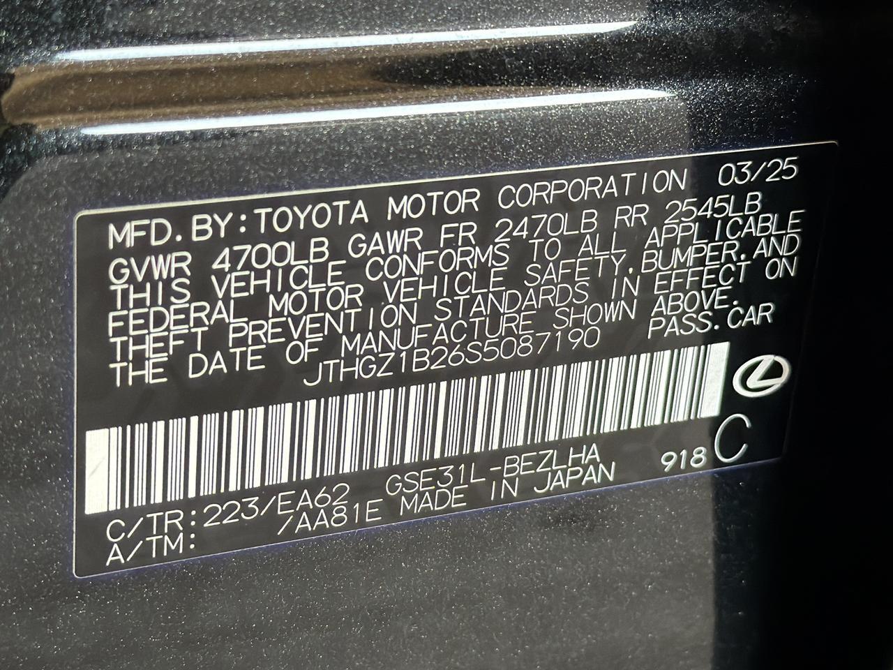 2025 Lexus IS 350 F SPORT San Antonio TX