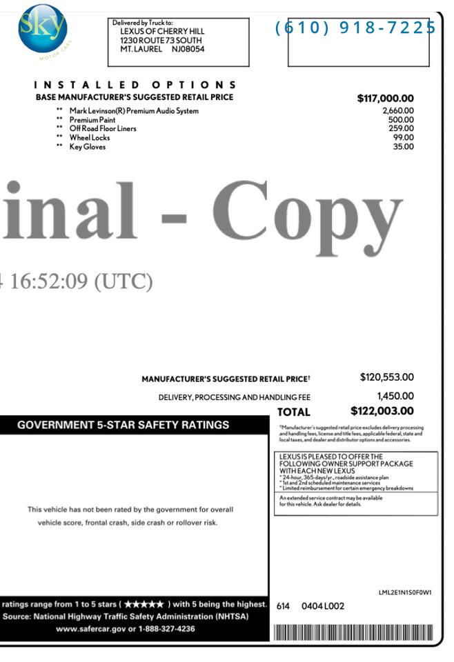 2025 Lexus LX 700h 4WD F SPORT West Chester PA