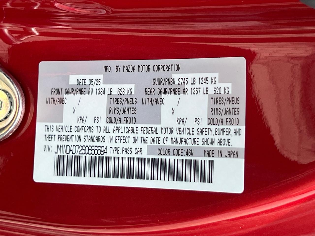 2025 MAZDA MX-5 Miata Grand Touring Hagerstown MD
