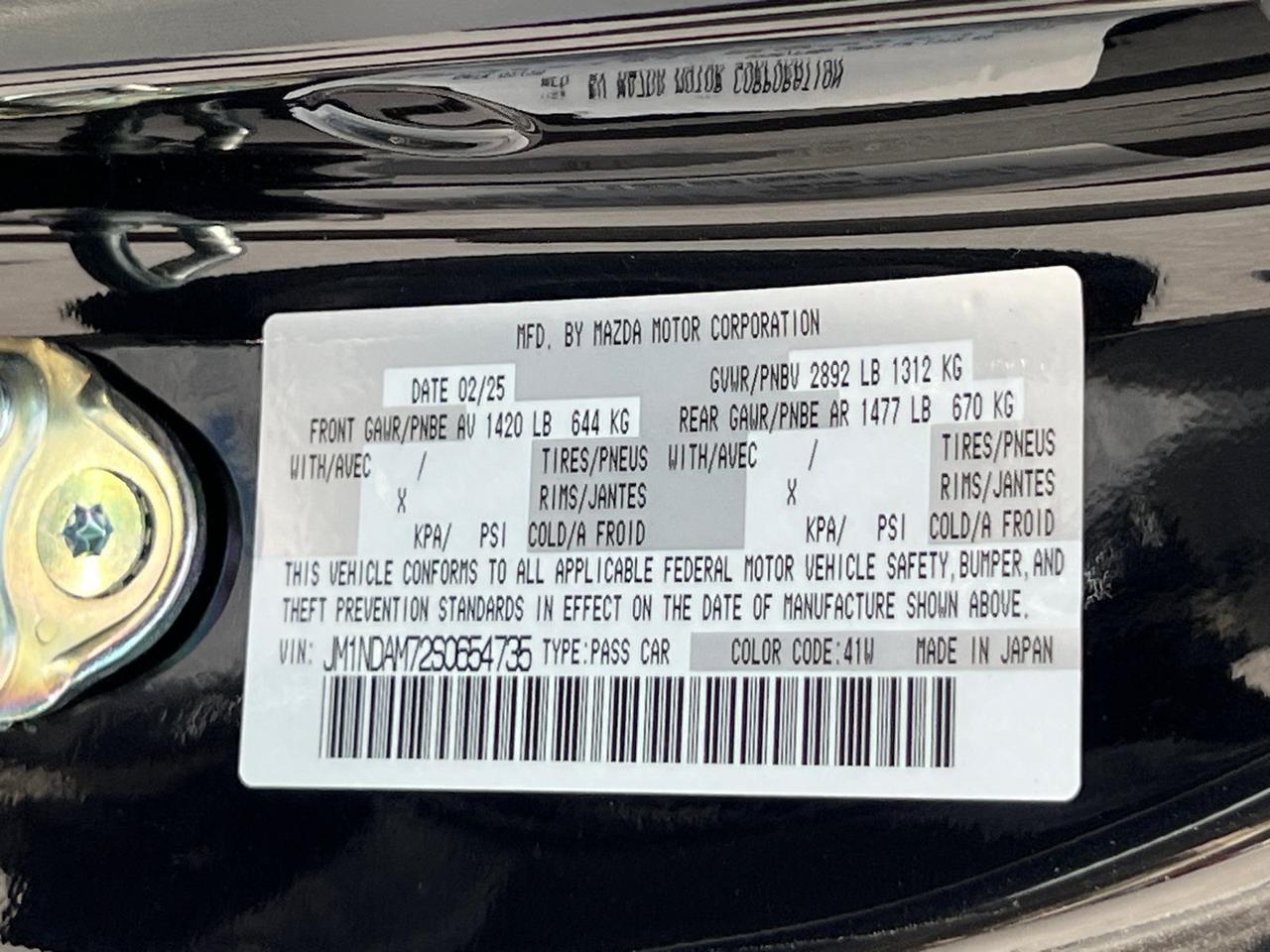 2025 MAZDA MX-5 Miata RF Grand Touring Hagerstown MD