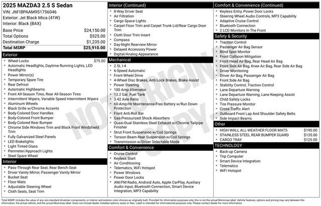 2025 MAZDA Mazda3 2.5 S Raleigh NC