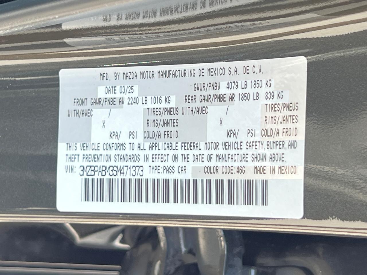 2025 MAZDA Mazda3 2.5 S Select Sport Hagerstown MD