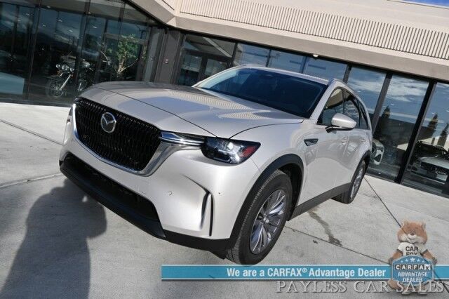 2025 Mazda CX-90 Preferred Package / AWD / Power & Heated Leather Seats / Sunroof / Adaptive Cruise Control / Lane Departure & Blind Spot Alert / Apple CarPlay & Android Auto / Back Up Camera / 3rd Row / Seats 7 / 1-Owner Anchorage AK