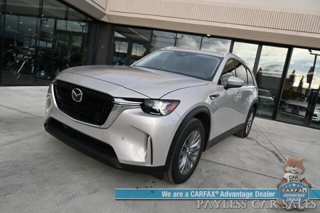 2025 Mazda CX-90 Preferred Package / AWD / Power & Heated Leather Seats / Sunroof / Adaptive Cruise Control / Lane Departure & Blind Spot Alert / Apple CarPlay & Android Auto / Back Up Camera / 3rd Row / Seats 7 / 1-Owner Anchorage AK