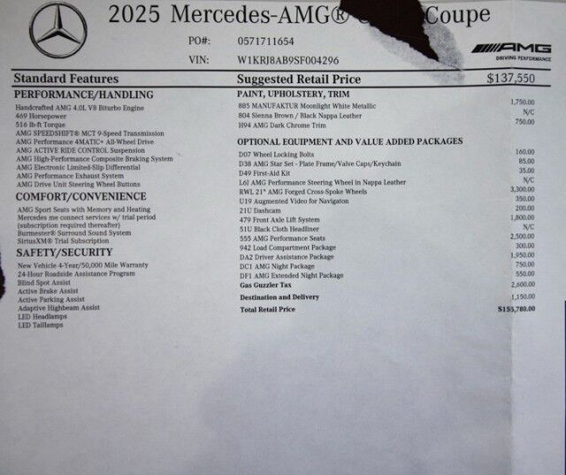 2025 Mercedes-Benz AMG GT 55 ($155,780 MSRP) *ONLY 1800 MILES* *AMG PERFORMANCE SEATS* *FRONT LIFT* *LOADED* San Diego CA