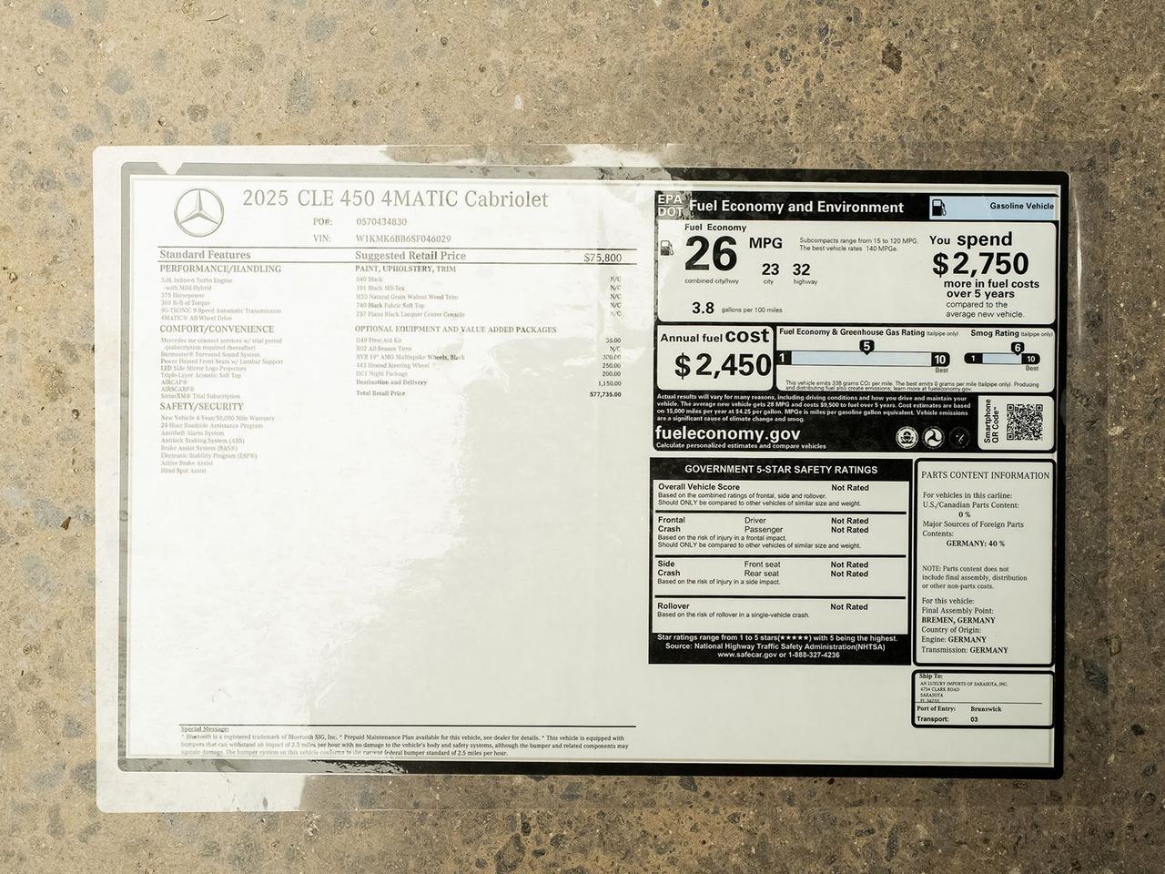 2025 Mercedes-Benz CLE CLE 450 Ft Lauderdale FL