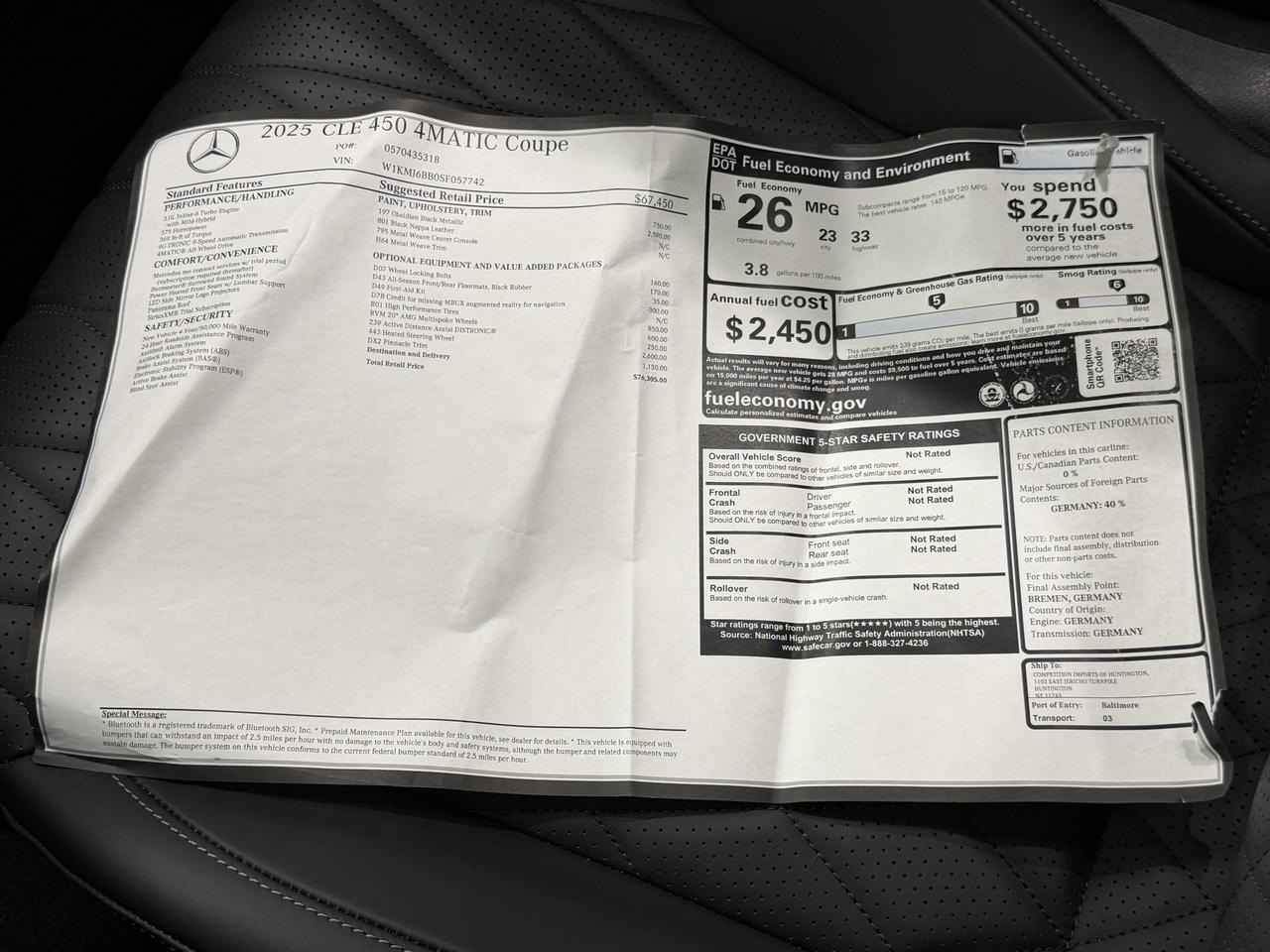 2025 Mercedes-Benz CLE Cle 450 Newark DE