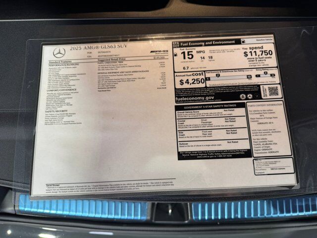 2025 Mercedes-Benz GLS AMG GLS 63 manufaktur paint, nappa leather, dinamica wheel/headliner, captain chairs AND MUCH MORE!! Fort Lauderdale FL