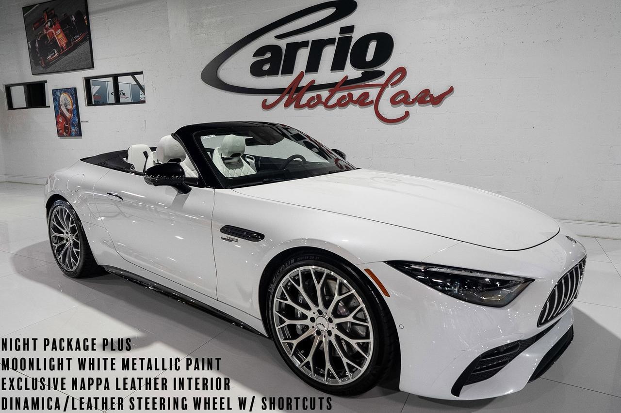 2025 Mercedes-Benz SL AMG SL 43 Moonlight White Metallic paint,Night Package Plus,Exclusive Nappa leather interior & MORE!