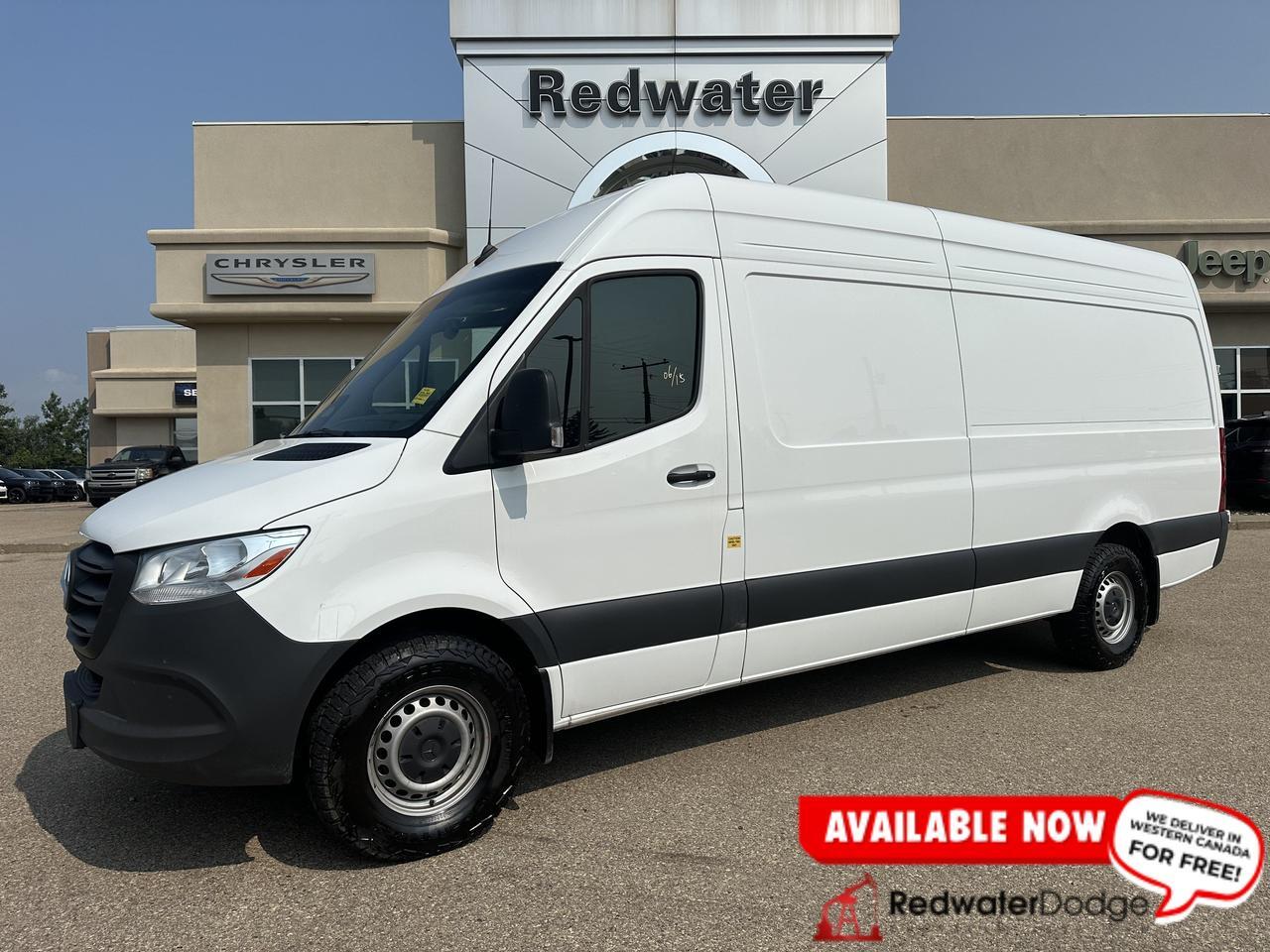 2025 Mercedes-Benz Sprinter Cargo Van 2500 High Roof RWD | 2L Diesel | Low KMs | White Exterior | Heated Driver Seat | Backup Camera