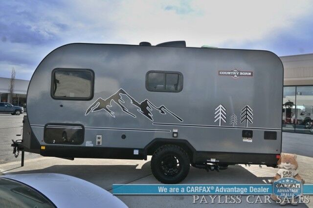 2025 Modern Buggy Country Born CB16 with Front Bunk / Sleeps 4 / Dometic Furnace / 13.5k BTU Rooftop AC / Stainless Steel Sink & Dual Burner Stove / 24in TV / Power Ext Awning / 14in Ground Clearance / All Terrain Tires / Tow Pkg / 2250lbs UVW