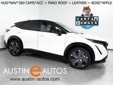 Nissan ARIYA PLATINUM+ e-4ORCE AWD *HEADS-UP DISPLAY, NAVIGATION, SAFETY ALERTS, ADAPTIVE CRUISE, 360 VIEW CAMERA, PANORAMA MOONROOF, NAPPA LEATHER, CLIMATE SEATS, WIRELESS CHARGING, BOSE AUDIO, APPLE CARPLAY 2025