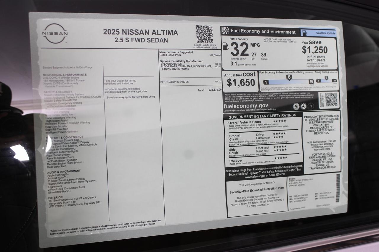 2025 Nissan Altima 2.5 S Manassas VA